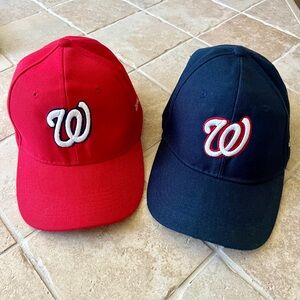 2 MLB Washington Nationals Baseball Caps